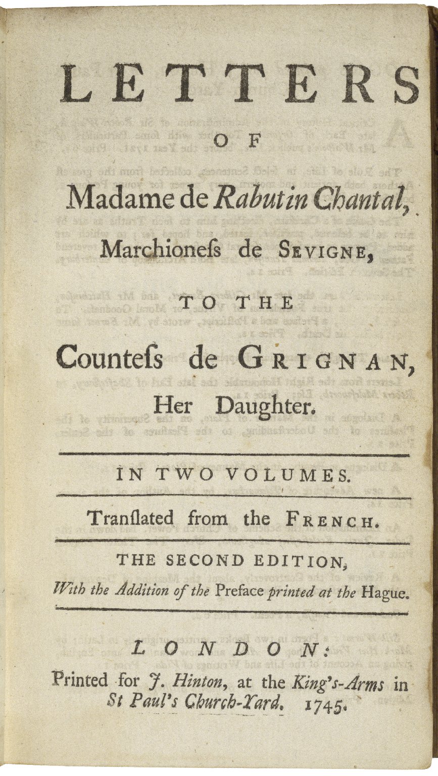Sevigne, Madame de