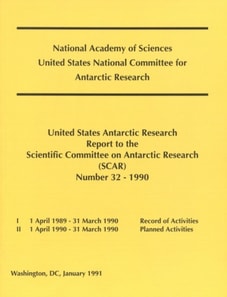 United States Antarctic Research Report to the Scientific Committee on Antarctic Research (SCAR)