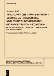  Philosophische Grundbegriffe  -  Synopse der Philosophie  -  Vorlesungen des heiligsten Metropoliten von Nikomedien 