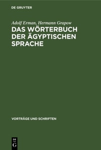 Worterbuch der agyptischen Sprache