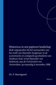 Historicus in een papieren landschap