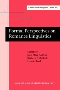 Formal Perspectives on Romance Linguistics