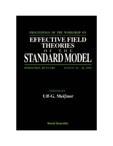 Effective Field Theories Of The Standard Model - Proceedings Of The Workshop