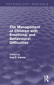Management of Children with Emotional and Behavioural Difficulties