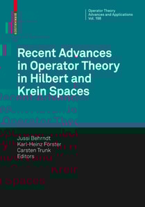 Recent Advances in Operator Theory in Hilbert and Krein Spaces