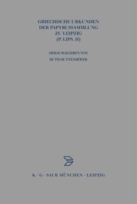 Griechische Urkunden der Papyrussammlung zu Leipzig