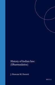History of Indian law (Dharmasastra)