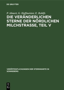 Die veranderlichen Sterne der nordlichen Milchstrae, Teil V