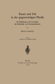 Raum und Zeit in der gegenwärtigen Physik