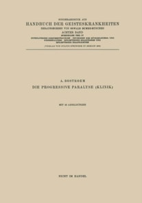 Syphilitische Geistesstörungen · Psychosen des Rückbildungs- und Greisenalters · Epileptische Reaktionen und Epileptische Krankheiten