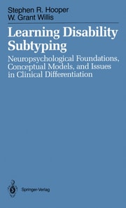 Learning Disability Subtyping