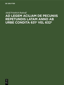 Ad legem aciliam de pecuniis repetundis latam anno ab urbe condita 631  vel 632 