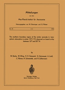 Southern Boundary Region of the Winter Anomaly in Ionospheric Absorption in Winter 1971/72 Observed on Board the Cargo Vessel &quote;Hanau&quote; of Hapag-Lloyd Moving between 10(deg) and 55(deg) N