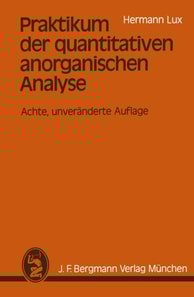 Praktikum der quantitativen anorganischen Analyse