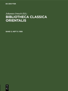Bibliotheca Classica Orientalis. Band 3, Heft 5