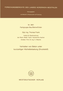 Verhalten von Beton unter kurzzeitiger Höchstbelastung (Druckstoß)