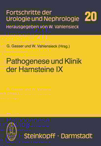 Pathogenese und Klinik der Harnsteine IX