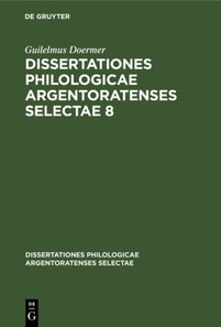 DOERMER: DISS. PHILOL. ARGENTOR. SEL. DPAS 8