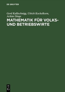 Mathematik für Volks- und Betriebswirte