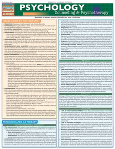 Psychology: Counseling & Psychotherapy QuickStudy Laminated Reference Guide