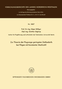 Zur Theorie der Flugwege geringsten Zeitbedarfs bei Flügen mit konstanter Machzahl