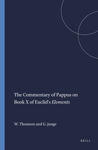 Commentary of Pappus on Book X of Euclid's Elements