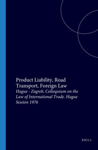 Product Liability, Road Transport, Foreign Law