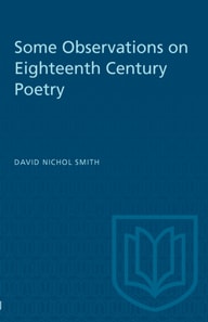 Some Observations on Eighteenth Century Poetry