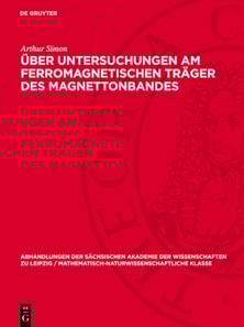 Über Untersuchungen am ferromagnetischen Träger des Magnettonbandes