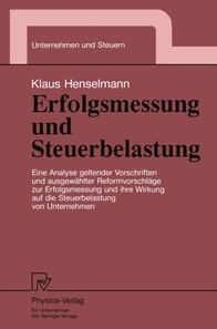 Erfolgsmessung und Steuerbelastung