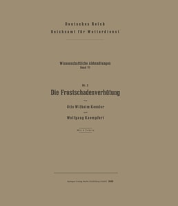 Die Frostschadenverhütung