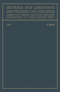 Beiträge zur Geschichte der Technik und Industrie