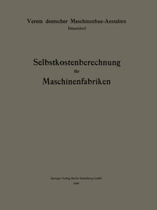 Selbstkostenberechnung für Maschinenfabriken