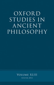 Oxford Studies in Ancient Philosophy, Volume 43
