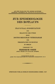 Zur Epidemiologie des Rotlaufs