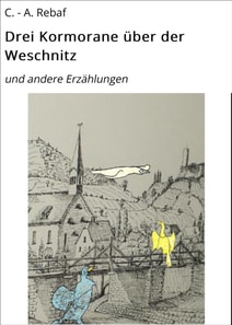 Drei Kormorane über der Weschnitz