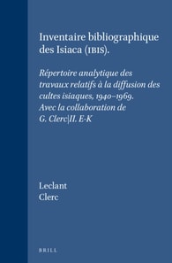 Inventaire bibliographique des Isiaca (IBIS)