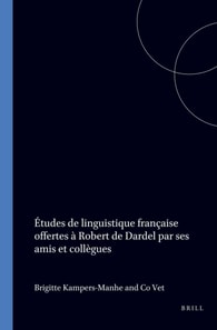 Etudes de Linguistique Francaise