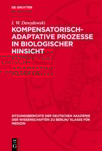 Kompensatorisch-Adaptative Prozesse in biologischer Hinsicht