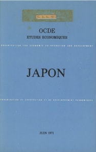 Etudes economiques de l'OCDE : Japon 1971