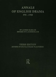 Annals of English Drama 975-1700