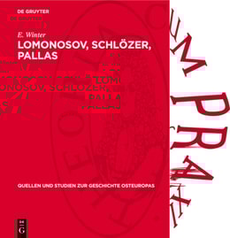 Lomonosov, Schlözer, Pallas