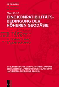 Eine Kompatibilitäts-Bedingung der höheren Geodäsie