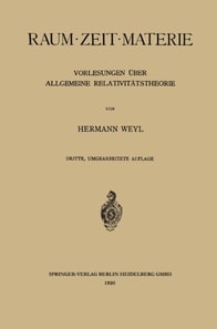 Raum · Zeit · Materie