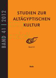 Studien zur Altagyptischen Kultur Band 41