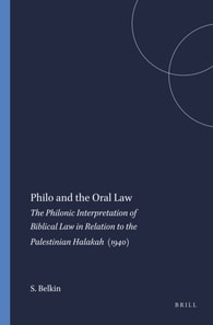 Philo and the Oral Law
