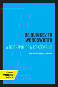 De Quincey to Wordsworth
