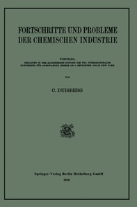 Fortschritte und Probleme der Chemischen Industrie