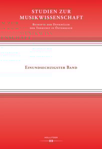 Studien zur Musikwissenschaft - Beihefte der Denkmäler der Tonkunst in Österreich. Band 61