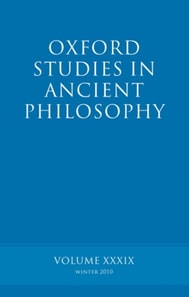 Oxford Studies in Ancient Philosophy volume 39